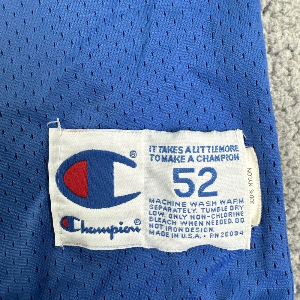 VTG Champion Detroit Lions Barry Sanders Football Jersey Men 52 Blue Made in USA - Picture 2 of 16